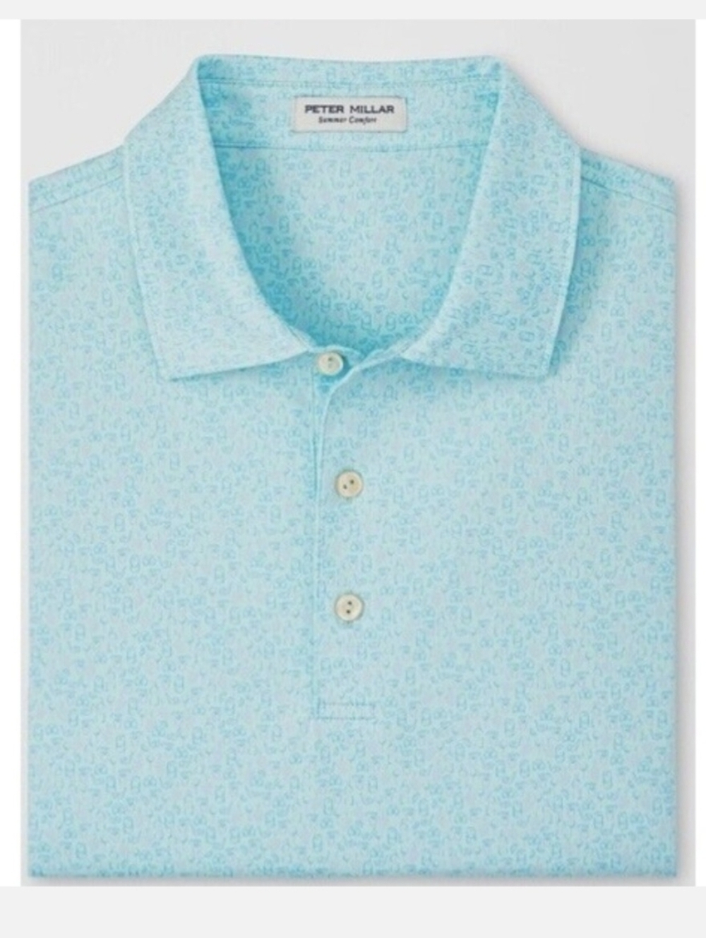 Peter Millar Summer Comfort Dazed & Transfused Somerset Hill Golf Polo Shirt XL